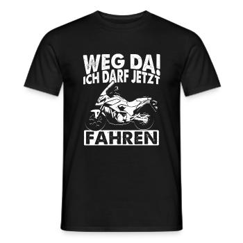 Motorrad Biker Motorbike Motorrad Führerschein - Männer T-Shirt - Schwarz - Vorne - AI Model Male 178 light (178cm)