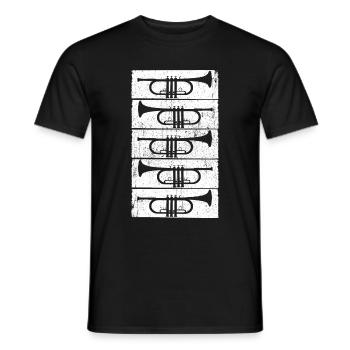 Retro Vintage Trompete Geschenkidee Trompeten Spie - Männer T-Shirt - Schwarz - Vorne - AI Model Male 178 light (178cm)