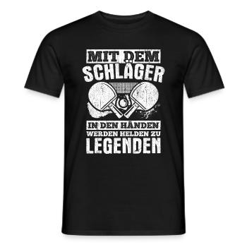 Mit dem Schläger in den Händen werdne Helden zu Le - Männer T-Shirt - Schwarz - Vorne - AI Model Male 178 light (178cm)