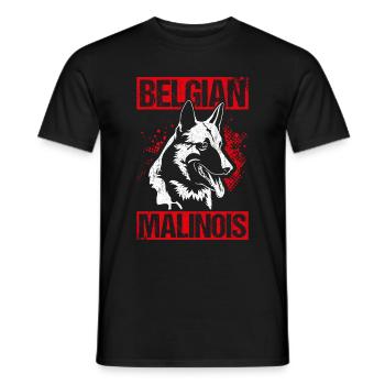 Belgian Malinois Hundefan Geschenk Hunde Hundespor - Männer T-Shirt - Schwarz - Vorne - AI Model Male 178 light (178cm)
