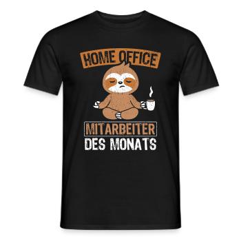 Home Office Mitarbeiter des Monats Spruch Homeoffi - Männer T-Shirt - Schwarz - Vorne - AI Model Male 178 light (178cm)