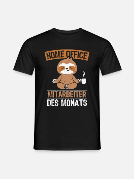 Home Office Mitarbeiter des Monats Spruch Homeoffi - Männer T-Shirt - Schwarz