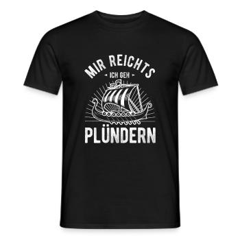 Nordische Wikinger Mir Reichts Ich Geh Plündern - Männer T-Shirt - Schwarz - Vorne - AI Model Male 178 light (178cm)