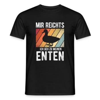 Mir reichts ich geh zu meinen Enten Entenzüchter G - Männer T-Shirt - Schwarz - Vorne - AI Model Male 178 light (178cm)