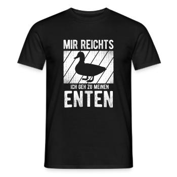 Mir reichts ich geh zu meinen Enten Entenzüchter S - Männer T-Shirt - Schwarz - Vorne - AI Model Male 178 light (178cm)