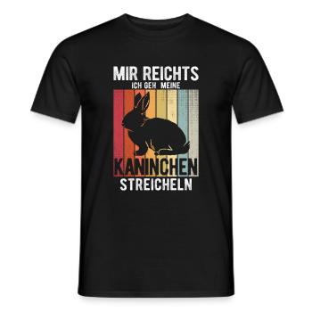 Kaninchen Kaninchenliebhaber Spruch Hasen Geschenk - Männer T-Shirt - Schwarz - Vorne - AI Model Male 178 light (178cm)