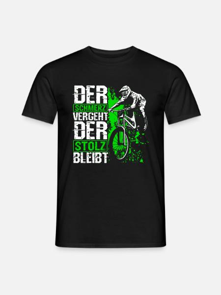 Mountainbike MTB Schmerz vergeht Stolz bleibt! MTB - Männer T-Shirt - Schwarz