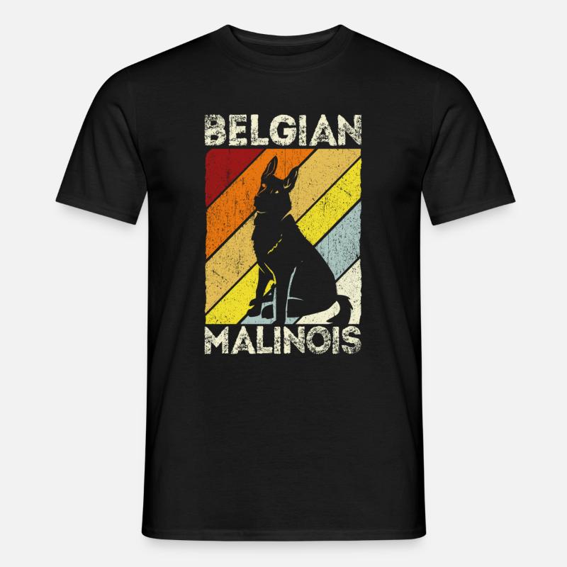 Belgian Malinois Hunde - Männer T-Shirt - Schwarz