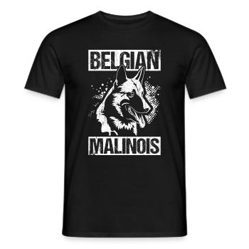 Belgian Malinois Hunde - Männer T-Shirt - Schwarz - Vorne - AI Model Male 178 light (178cm)