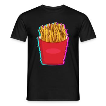 Pommes Frites Pommes Liebhaber Fast Food Fritte Ro - Männer T-Shirt - Schwarz - Vorne - AI Model Male 178 light (178cm)