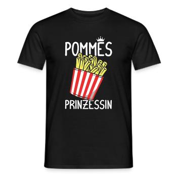 Pommes Prinzessin French Fries Fritten Ketchup Ges - Männer T-Shirt - Schwarz - Vorne - AI Model Male 178 light (178cm)