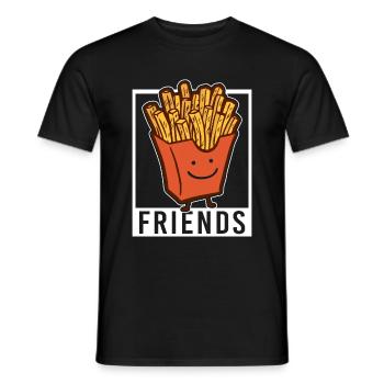 Pommes Frites Pommes Liebhaber Fast Food Pommes Ge - Männer T-Shirt - Schwarz - Vorne - AI Model Male 178 light (178cm)