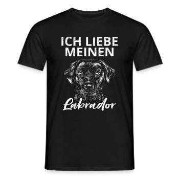 Labrador Hund Hundebesitzer Ich liebe meinen Labra - Männer T-Shirt - Schwarz - Vorne - AI Model Male 178 light (178cm)