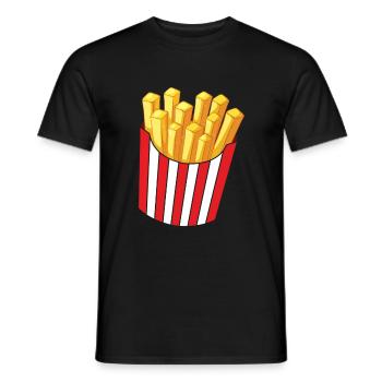 Pommes Frites Pommes Liebhaber Fast Food Fritte Ro - Männer T-Shirt - Schwarz - Vorne - AI Model Male 178 light (178cm)
