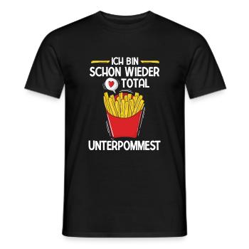Pommes Frites Pommes Liebhaber Pommes Fritten Spru - Männer T-Shirt - Schwarz - Vorne - AI Model Male 178 light (178cm)