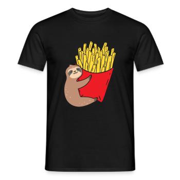 Pommes Frites Pommes Geschenk Pommes Fritten Spruc - Männer T-Shirt - Schwarz - Vorne - AI Model Male 178 light (178cm)