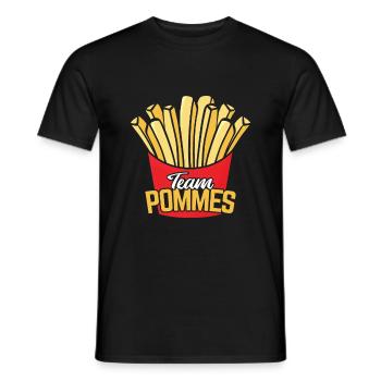 Pommes Frites Pommes Liebhaber Fast Food Pommes Ge - Männer T-Shirt - Schwarz - Vorne - AI Model Male 178 light (178cm)