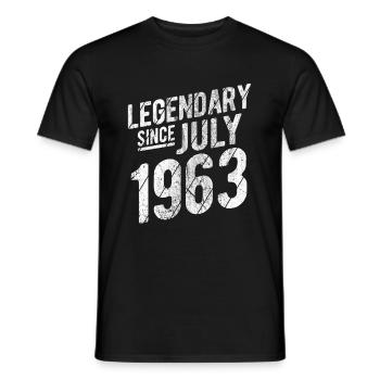 60th Birthday Gift Legendary Since July 1963 60 Ye - Männer T-Shirt - Schwarz - Vorne - AI Model Male 178 light (178cm)