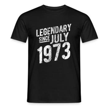 50th Birthday Gift Legendary Since July 1973 50 Ye - Männer T-Shirt - Schwarz - Vorne - AI Model Male 178 light (178cm)