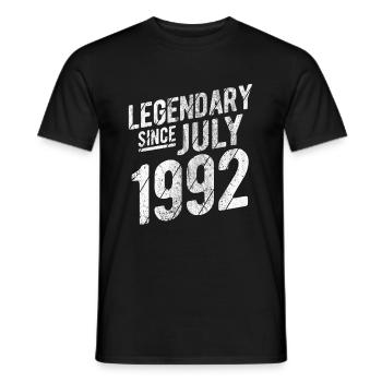 30th Birthday Gift Legendary Since July 1992 30 Ye - Männer T-Shirt - Schwarz - Vorne - AI Model Male 178 light (178cm)
