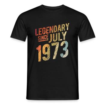 50th Birthday Gift Legendary Since July 1973 50 Ye - Männer T-Shirt - Schwarz - Vorne - AI Model Male 178 light (178cm)