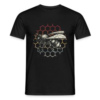 Vintage Bienen Flüsterer Bee Imker Bienen Geschenk - Männer T-Shirt - Schwarz - Vorne - AI Model Male 178 light (178cm)
