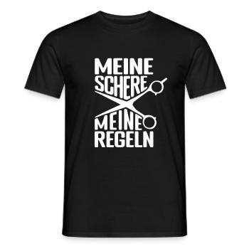 Meine Schere - Meine Regeln Friseur Salon Friseuri - Männer T-Shirt - Schwarz - Vorne - AI Model Male 178 light (178cm)