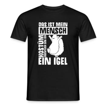 Menschen Kostüm Eigentlich bin ich ein Igel Hallow - Männer T-Shirt - Schwarz - Vorne - AI Model Male 178 light (178cm)