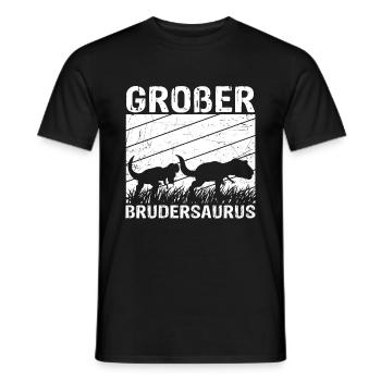 Großer Brudersaurus T-Rex Dino Geschenk Großer Bru - Männer T-Shirt - Schwarz - Vorne - AI Model Male 178 light (178cm)