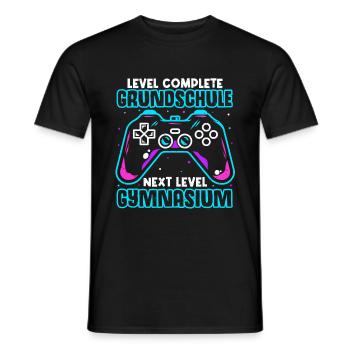 Level Complete Einschulung Gymnasium 5. Klasse Gam - Männer T-Shirt - Schwarz - Vorne - AI Model Male 178 light (178cm)