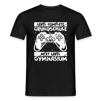 Level Complete Einschulung Gymnasium 5. Klasse Gam - Männer T-Shirt - Schwarz - Vorne - AI Model Male 178 light (178cm)