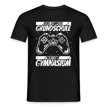 Level Complete Einschulung Gymnasium 5. Klasse Gam - Männer T-Shirt - Schwarz - Vorne - AI Model Male 178 light (178cm)