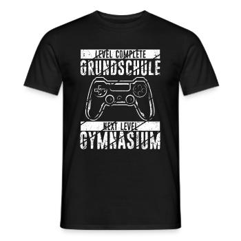 Level Complete Einschulung Gymnasium 5. Klasse Gam - Männer T-Shirt - Schwarz - Vorne - AI Model Male 178 light (178cm)