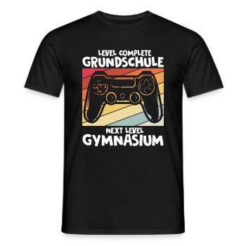 Level Complete Einschulung Gymnasium 5. Klasse Gam - Männer T-Shirt - Schwarz - Vorne - AI Model Male 178 light (178cm)
