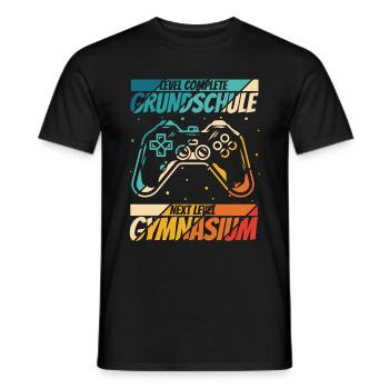 Level Complete Einschulung Gymnasium 5. Klasse Gam - Männer T-Shirt - Schwarz - Vorne - AI Model Male 178 light (178cm)
