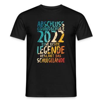 Grundschule 2022 Eine Legende Grundschule Abschlus - Männer T-Shirt - Schwarz - Vorne - AI Model Male 178 light (178cm)