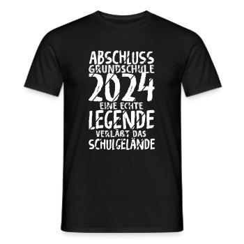 Grundschule Eine Legende Grundschule Abschluss 202 - Männer T-Shirt - Schwarz - Vorne - AI Model Male 178 light (178cm)