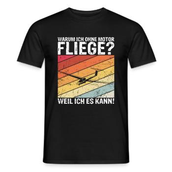 Segelfliegen Ohne Motor Motiv Extremsportler Segel - Männer T-Shirt - Schwarz - Vorne - AI Model Male 178 light (178cm)