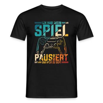 Gamer Zocker Design PC Spiel Gaming Geschenk Gamer - Männer T-Shirt - Schwarz - Vorne - AI Model Male 178 light (178cm)