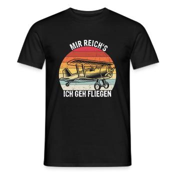 Mir Reichts Ich Geh Helikopter fliegen - Hubschrau - Männer T-Shirt - Schwarz - Vorne - AI Model Male 178 light (178cm)