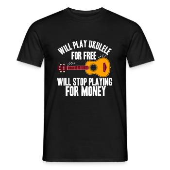 Ukulele Spieler Musik Musiker Gitarrist Geschenk f - Männer T-Shirt - Schwarz - Vorne - AI Model Male 178 light (178cm)