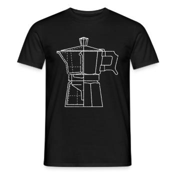 Espressokocher Kaffeekanne Geschenk Kaffee Liebhab - Männer T-Shirt - Schwarz - Vorne - AI Model Male 178 light (178cm)
