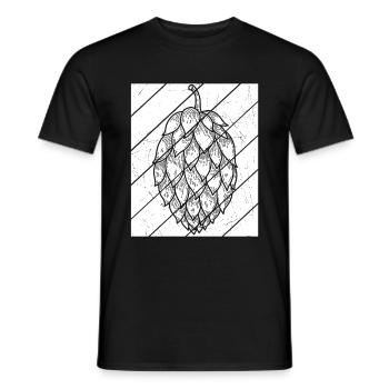 Hopfen Vintage Retro Craft Bier Motiv Liebhaber Bi - Männer T-Shirt - Schwarz - Vorne - AI Model Male 178 light (178cm)