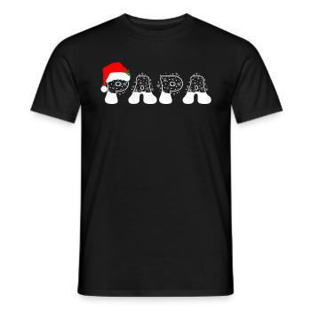 Weihnachtsmann passende Familie Pyjamas Schneeflocke - Männer T-Shirt - Schwarz - Vorne - AI Model Male 178 light (178cm)