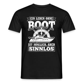 Boot Yacht Jolle Kajak Fan Geschenk Kapitän Schiff - Männer T-Shirt - Schwarz - Vorne - AI Model Male 178 light (178cm)
