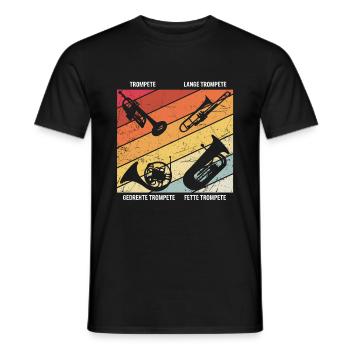 Trompete Blasmusik Horn Musikliebhaber Geschenk Tr - Männer T-Shirt - Schwarz - Vorne - AI Model Male 178 light (178cm)