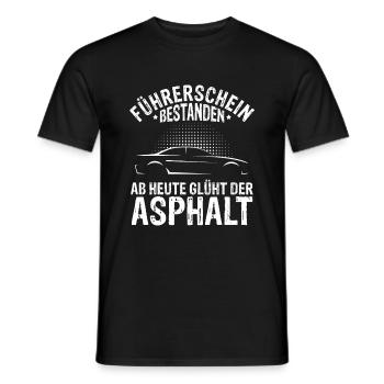 Fahrprüfung Bestanden Führerschein Fahrschüler Aut - Männer T-Shirt - Schwarz - Vorne - AI Model Male 178 light (178cm)