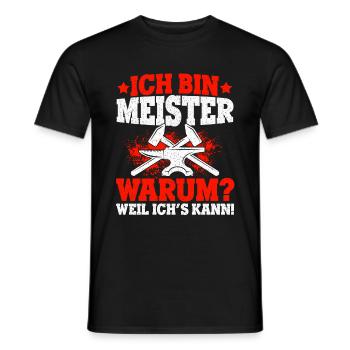 KFZ-Meister Zimmermeister Tischlermeister Bäckerme - Männer T-Shirt - Schwarz - Vorne - AI Model Male 178 light (178cm)