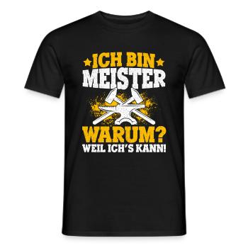 KFZ-Meister Zimmermeister Tischlermeister Bäckerme - Männer T-Shirt - Schwarz - Vorne - AI Model Male 178 light (178cm)