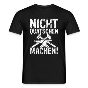Nicht Quatschen Machen - Spruch Lustig Maurer Gese - Männer T-Shirt - Schwarz - Vorne - AI Model Male 178 light (178cm)